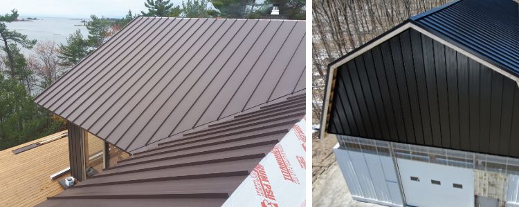 Standing seam metal roof examples